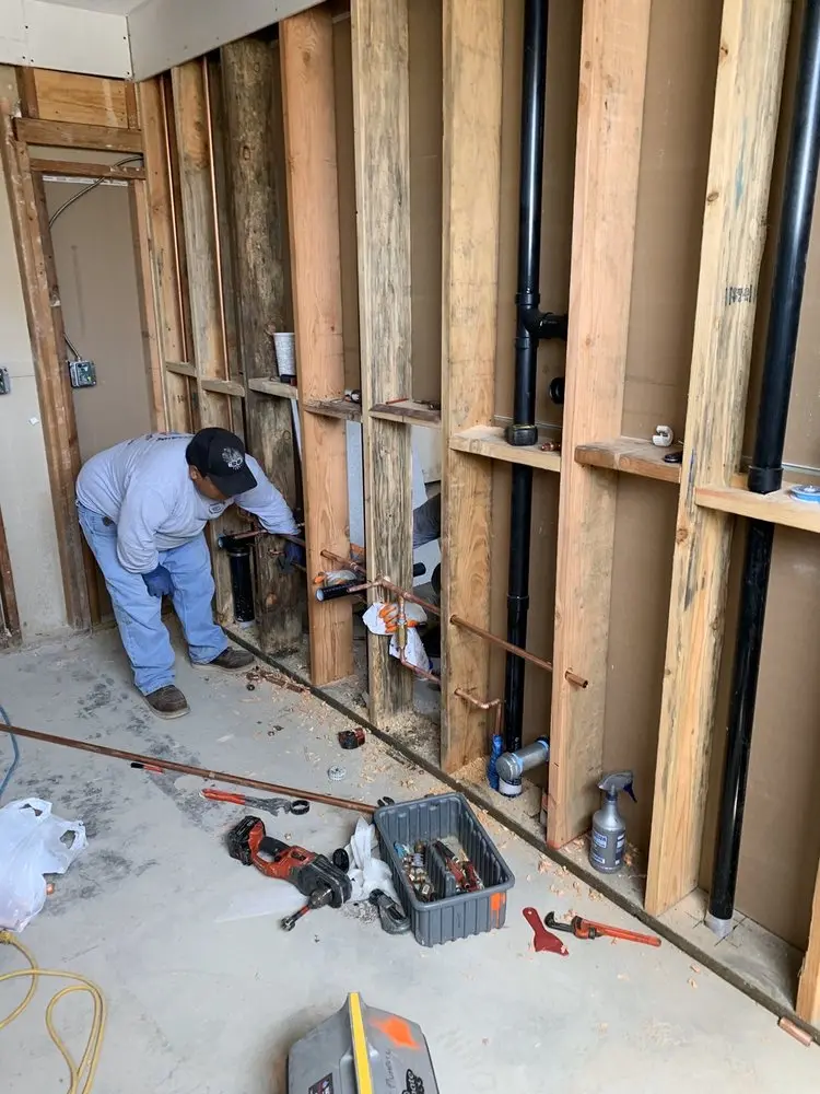 Commercial rough-in plumbing for Gas Line Repair in North State